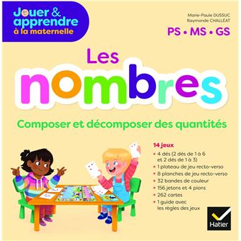 BOITE DE JEUX LES NOMBRES, Composer et décomposer des quantités