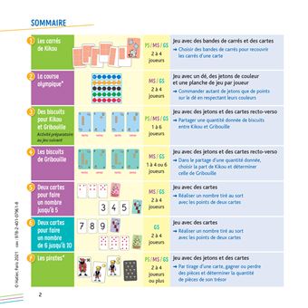 BOITE DE JEUX LES NOMBRES, Composer et décomposer des quantités