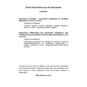 35 psychoses : La classification des psychoses endogènes de Karl Leonhard