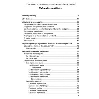 35 psychoses : La classification des psychoses endogènes de Karl Leonhard