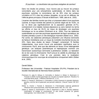 35 psychoses : La classification des psychoses endogènes de Karl Leonhard