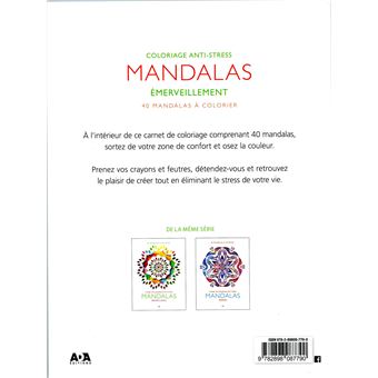 Mandalas Emerveillement - Carnet de coloriage anti-stress