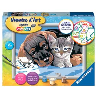 Kit Pittura A Numeri Ravensburger 'Une Belle Amitie' – Formato 24x30 Cm, Per Bambini Dai 7 Anni