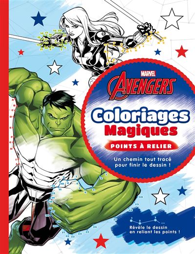 Avengers points a relier coloriages magiques