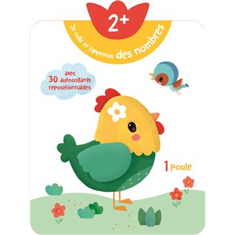 2+ Je colle et j'apprends des nombres - poule