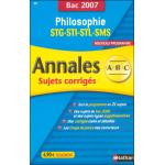 Annales Bac Sujets corrigés Philosophie Term STT STI STL SMS