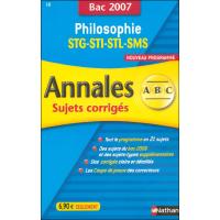 Annales Bac Sujets corrigés Philosophie Term STT STI STL SMS