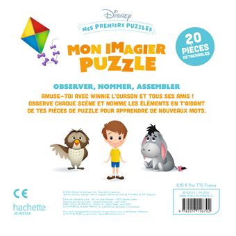 DISNEY BABY - Mes Premiers Puzzles - Winnie et ses amis - Imagier Puzzle 4 pièces