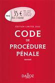Code de procédure pénale 2022 annoté. Édition limitée