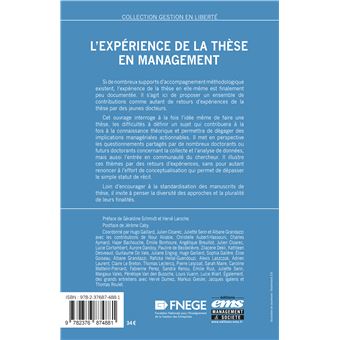 L'expérience de la thèse en management