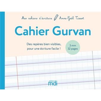 Mes cahiers d'ecriture cahier gurvan 3mm