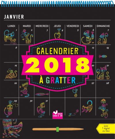 Calendrier 2018 a gratter