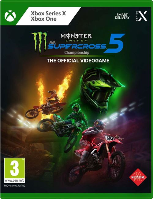 Pochette avant du jeu Monster Energy Supercross - The Official Videogame 5 Xbox Series X