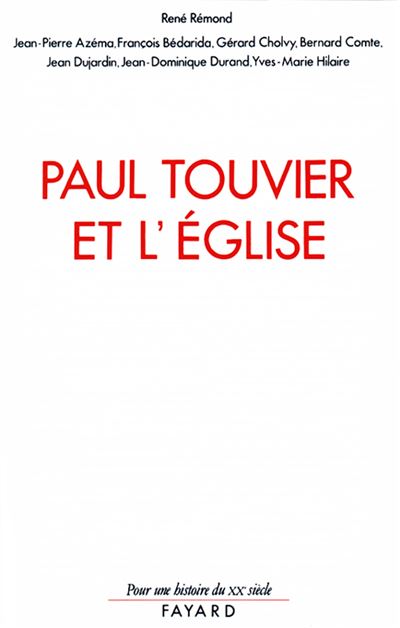 Paul Touvier et l'Eglise - René Rémond - (donnée non spécifiée)