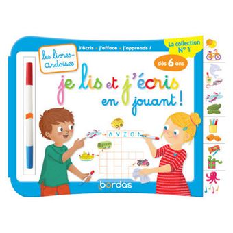 Je lis et j'écris en jouant - Les livres-ardoises avec 1 feutre effacable 2 couleurs
