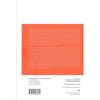 Adapter la fiscalité des entreprises à une économie mondiale numérisée
