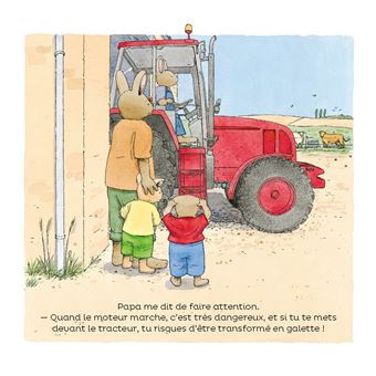 À bord du tracteur rouge