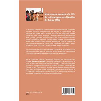 Mes années passées à la tête de la Compagnie des Bauxites de Guinée (CBG)