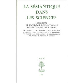 BAP n°26 - La sémantique dans les sciences