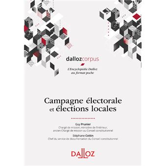 Campagne Electorale Et Elections Locales Broche Stephane Cottin Guy Prunier Achat Livre Fnac