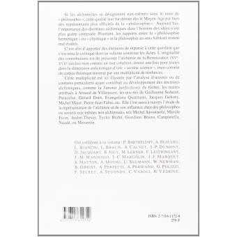 Alchimie et philosophie à la renaissance
