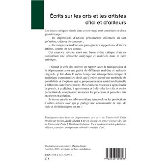 Ecrits sur les arts et les artistes d'ici et d'ailleurs