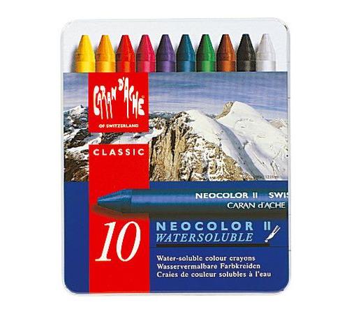 Boite de 10 Craies Neocolor II Caran d'Ache
