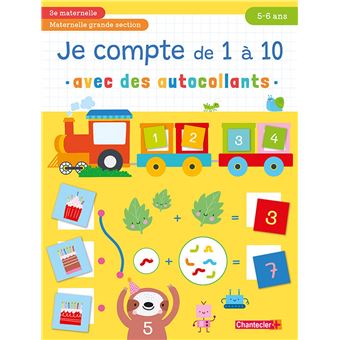 Je compte de 1 à 10 avec des autocollants (5-6 a.)