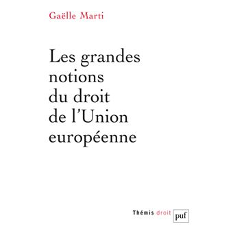 Les grandes notions du droit de l'Union européenne