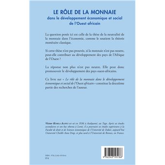 Le rôle de la monnaie dans le développement économique et social de l'Ouest africain