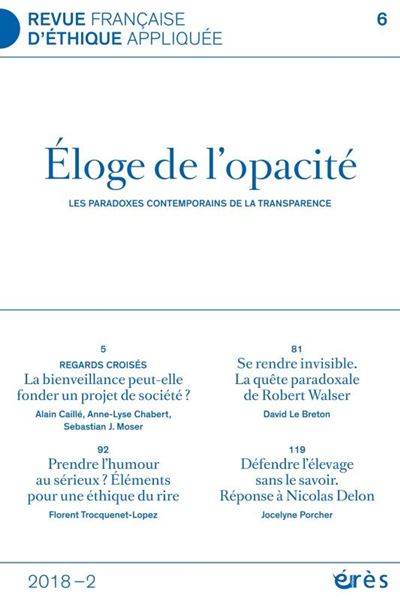 Rfea,06:l'eloge de l'opacite a l'age de la transparence