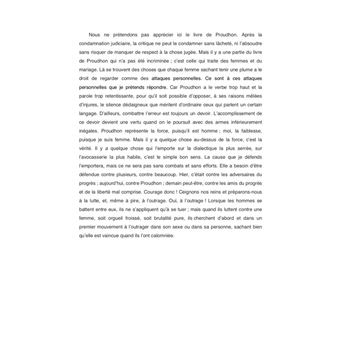 Une féministe contre Proudhon