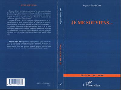 Je me souviens - Auguste Marcon - broché
