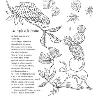 Ma pochette Fables de La Fontaine - Cartes à gratter et à colorier