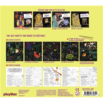 Ma pochette Fables de La Fontaine - Cartes à gratter et à colorier