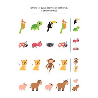 Mes premiers jeux de logique 4+ Les animaux