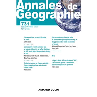 Annales de géographie - N° 731 1/2020 Varia