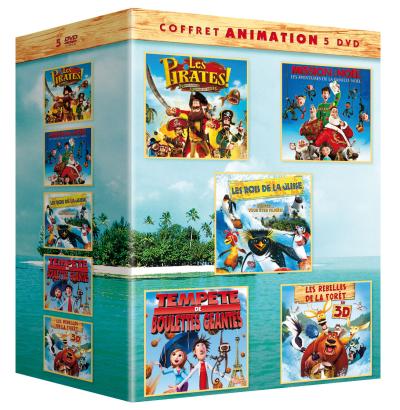 Les Pirates !, le Film - Mission Noël - Les rois de la glisse - Tempête de boulettes géantes - Les rebelles de la Forêt Coffret 5 DVD