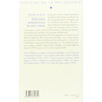 L'intuition intellectuelle de Kant à Hegel