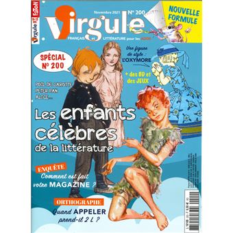 Virgule n°200 : Enfants célèbres dans la littérature - novembre 2021