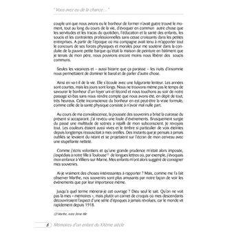 Mémoires d'un enfant du XXème siècle