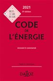 Code de l'énergie 2021, annoté et commenté