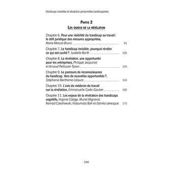 Handicaps invisibles et situations personnelles handicapantes