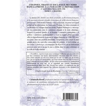 Colonies, traite et esclavage des noirs dans la presse à la veille de la Révolution