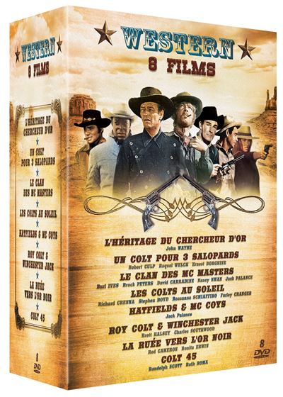 Coffret Western 8 Films DVD - Edwin L. Marin, Lesley Selander, Mario Bava,  Kevin Reynolds - DVD Zone 2 - Achat & prix