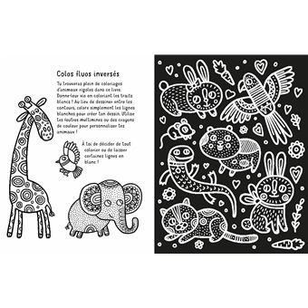 Colos fluos animaux -  avec un feutre multimines
