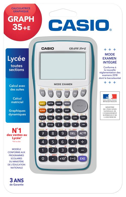 CASIO Education France - La Graph 35+E est une calculatrice