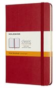 Carnet classique format moyen ligné Moleskine couverture rigide Rouge