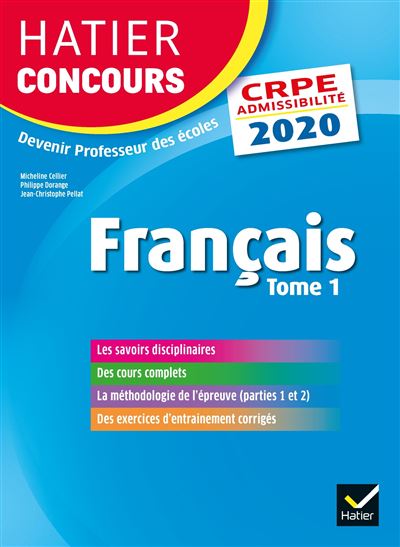 Français CRPE 2020 Epreuve écrite d'admissibilité