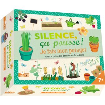 Silence ça pousse je fais mon potager - coffret avec accessoires